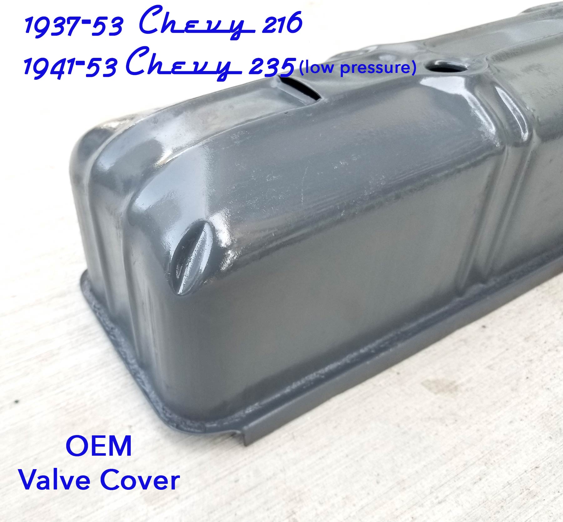 37-53 chevy 216 235 valve cover dent