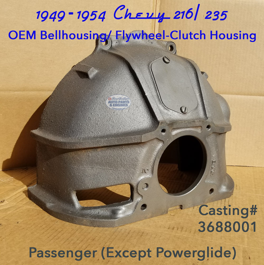 49-54 Chevy GM 216, 235 Bellhousing 3688001 angle