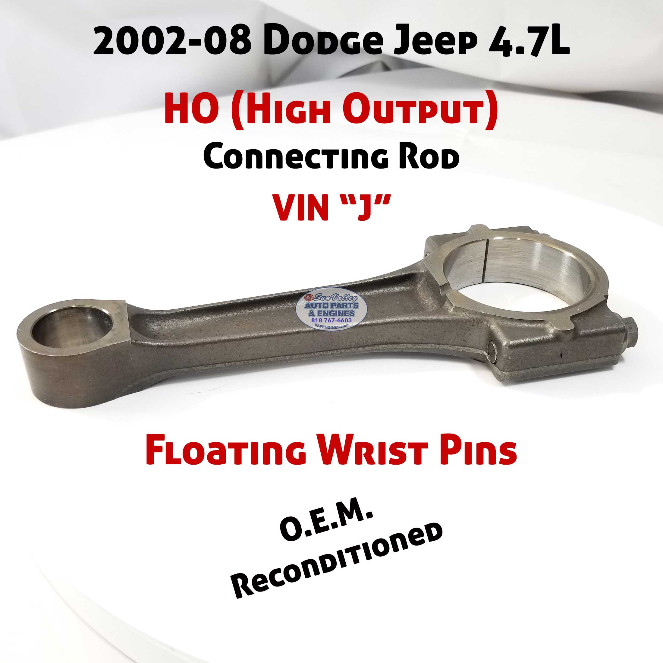 Used 02-08 Dodge Jeep Ram 4.7L HO Connecting Rod "J" - Image 9