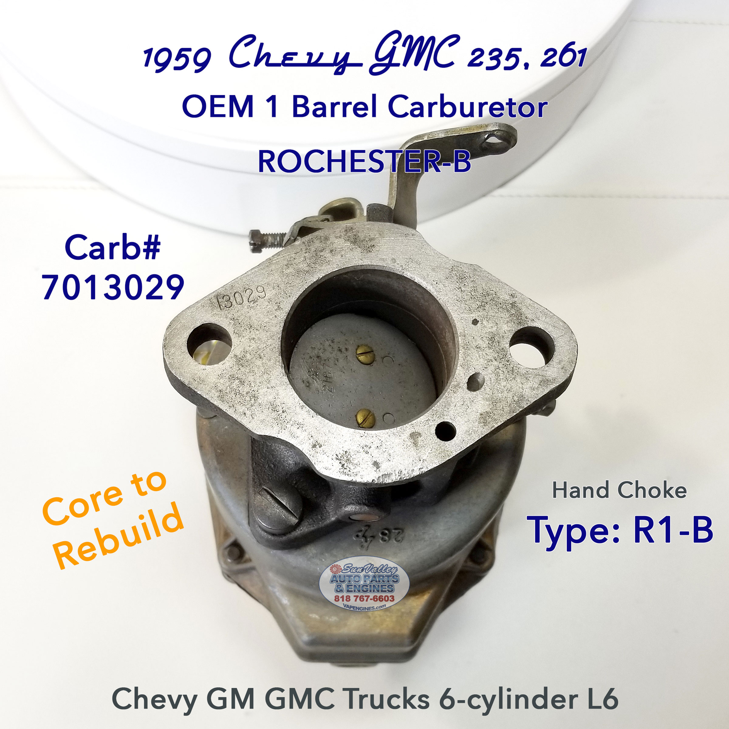 50-59 Chevy GMC carburetor casting 7010329