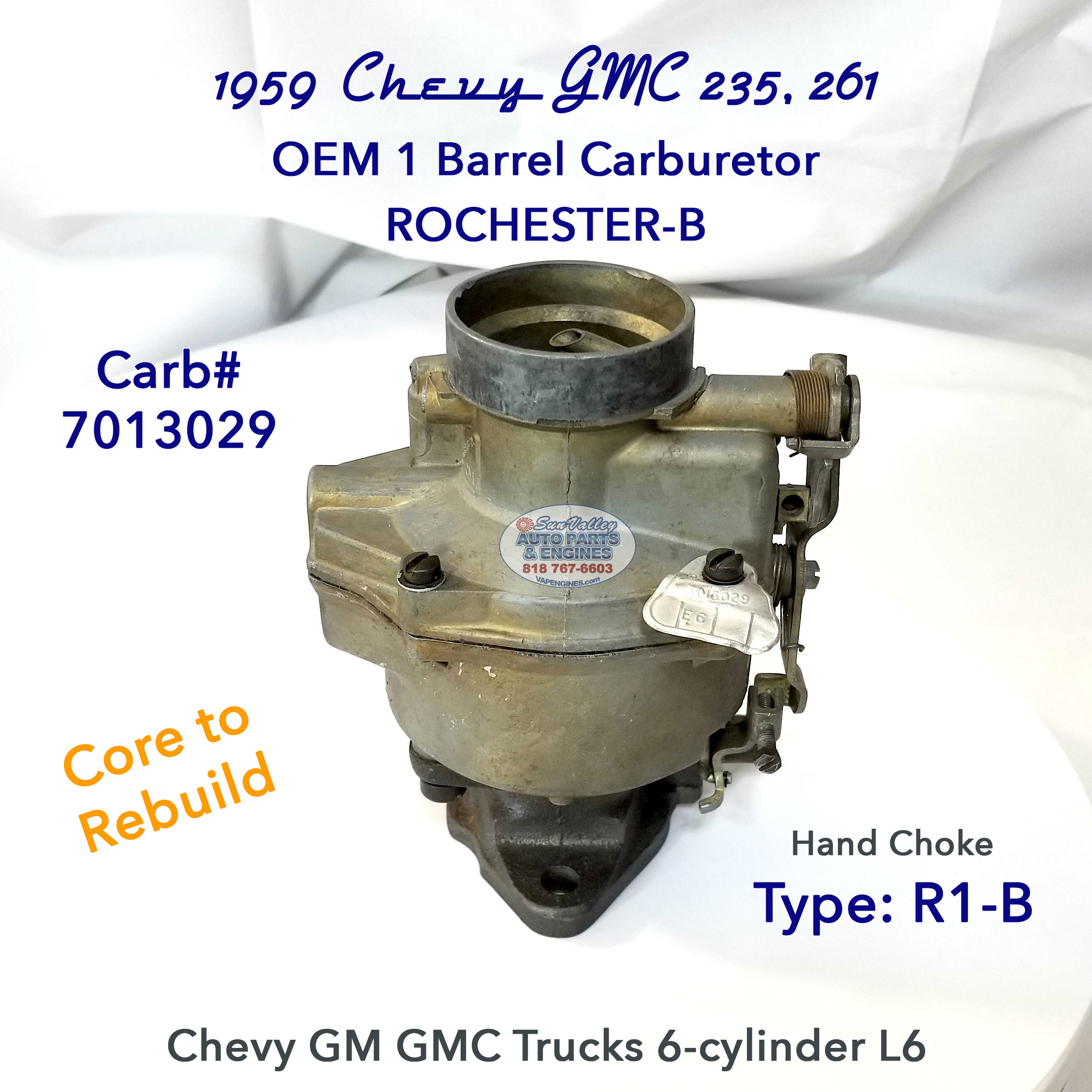 50-59 Chevy GMC carburetor side 7010329