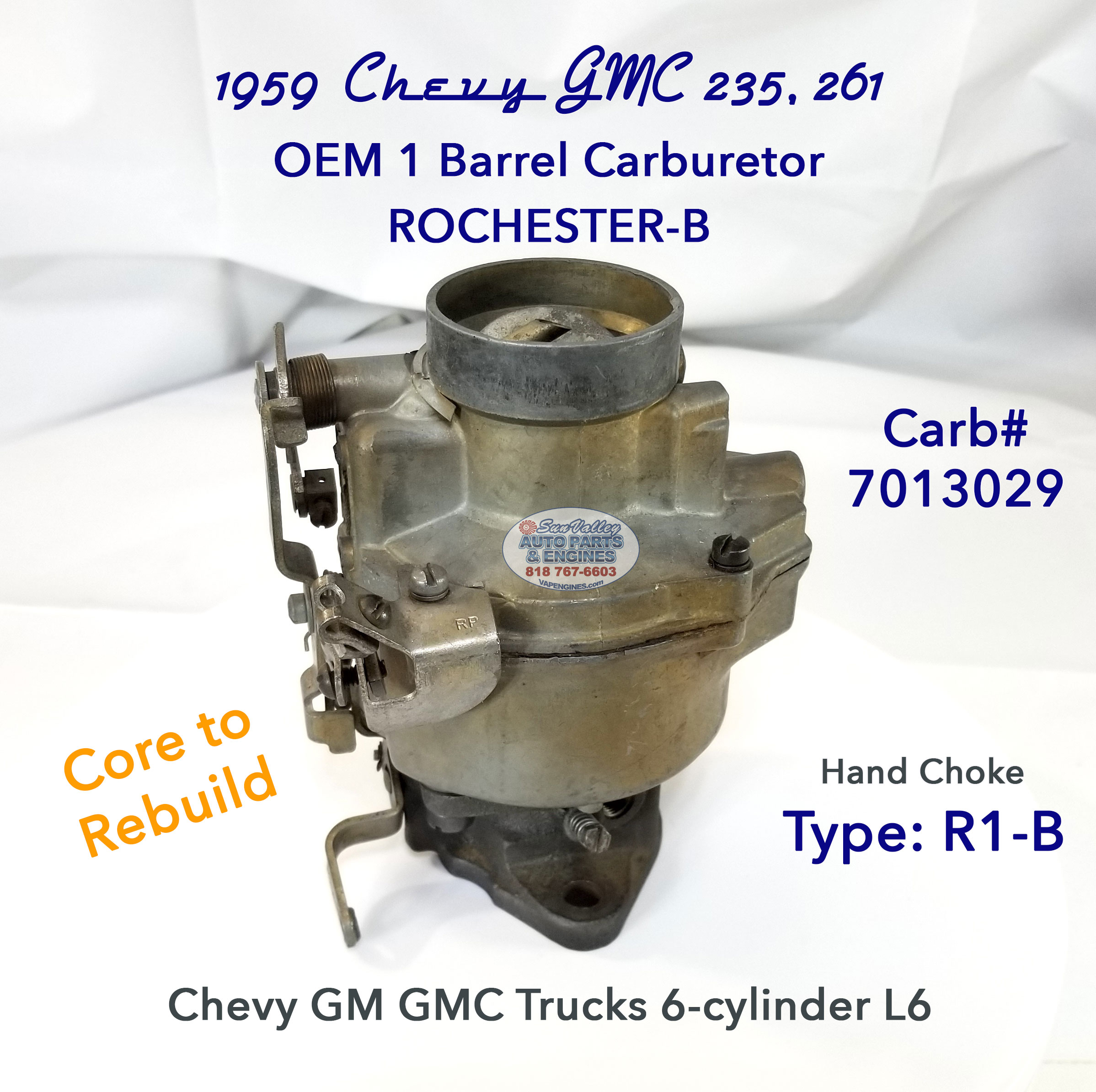 50-59 Chevy GMC carburetor side 7010329