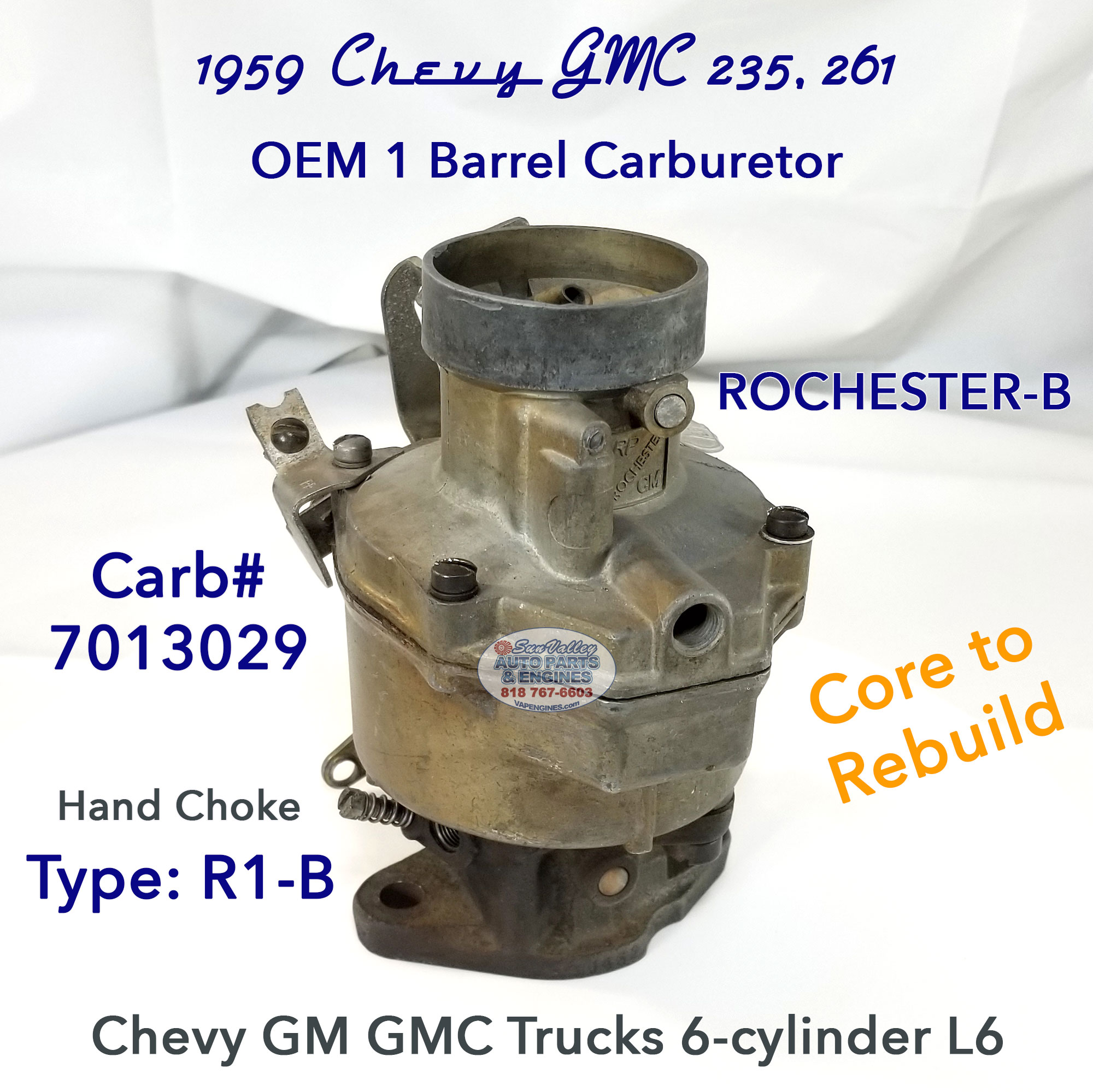 50-59 Chevy GMC carburetor side 7010329