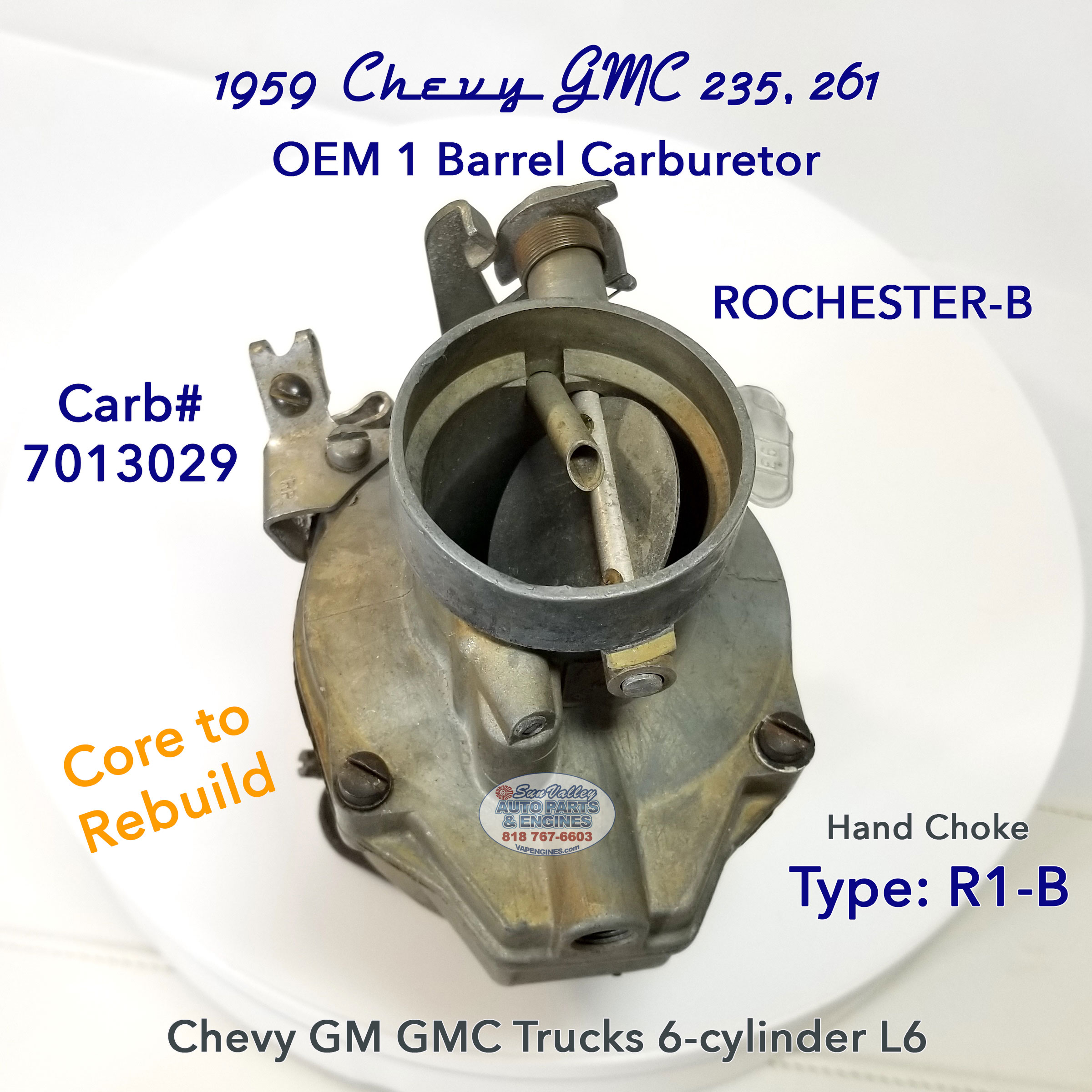 50-59 Chevy GMC carburetor top 7010329