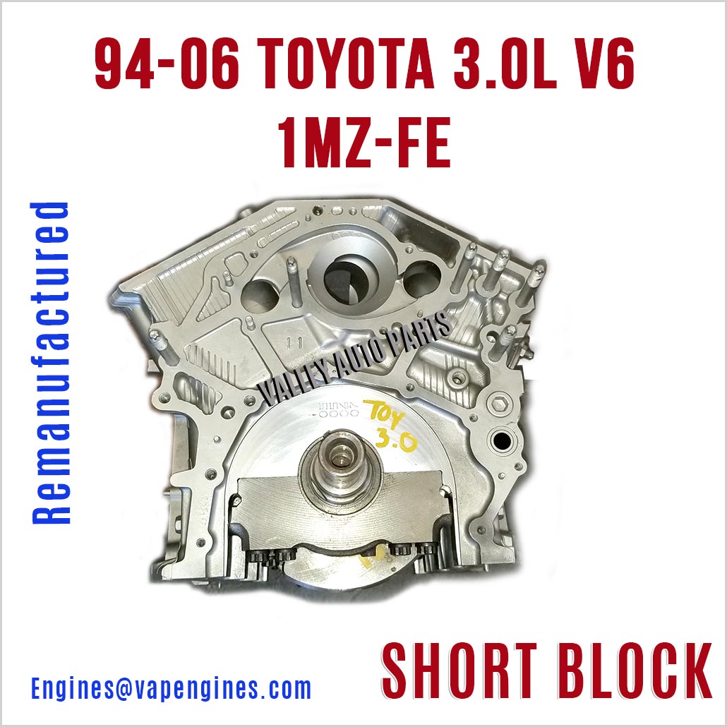 Remanufactured Toyota 3.0 1MZ Short Block Engine