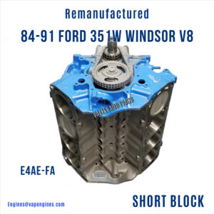 84-91 Ford Windsor 351W 5.8 Short Block Engine for sale.