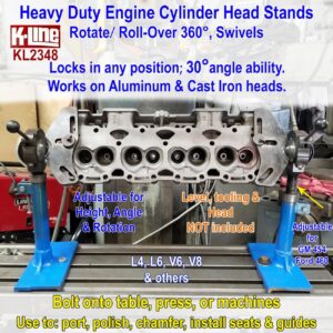 K-Line KL2348 360-degree Adjustable cylinder head stands head demo