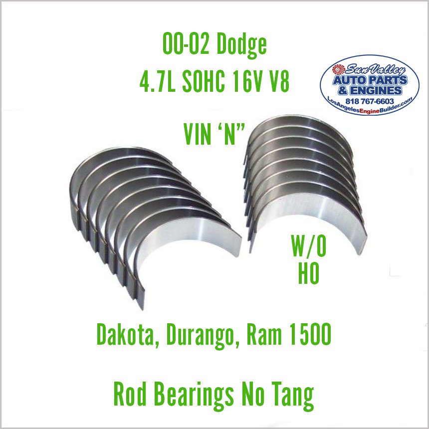 00-02 Dodge Ram 4.7L Rod Bearing No Tang
