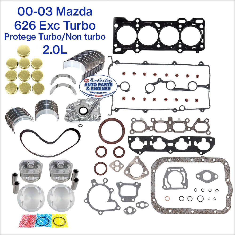 00-03 Mazda 2.0L DOHC 16V L4 Engine Rebuild Kit for 626, Protege