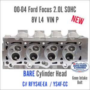 00-04 Ford Focus 2.0 SOHC 8V Bare Cylinder Head YS4E. Face