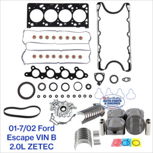 01-7/6/02-04 Ford Escape 2.0L 16V L4 ZETEC Engine Rebuild Kit; VIN B