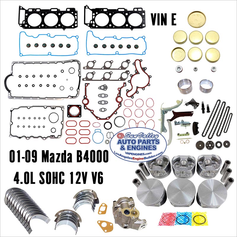 01-09 Mazda B4000 4.0L V6 Engine Rebuild Kit