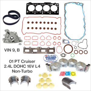 01 PT Cruiser 2.4L DOHC 16V L4 Engine Rebuild Kit; Non-Turbo. VIN 9, B.