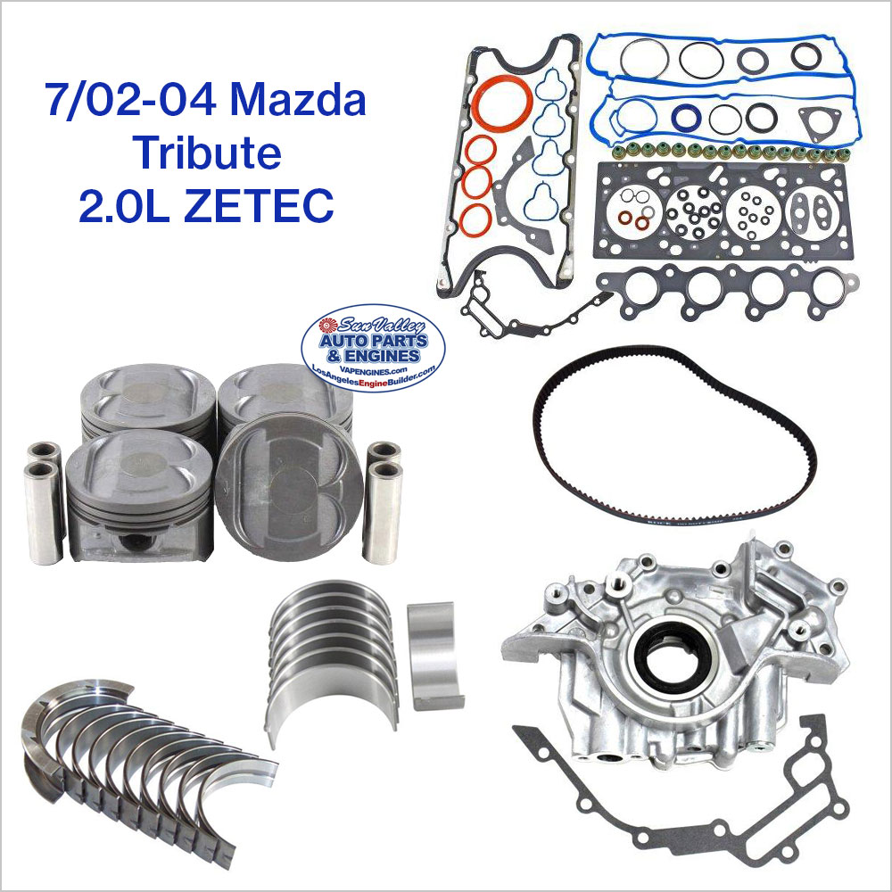 7/7/02-04 Mazda Tribute 2.0L 16V L4 ZETEC Engine Rebuild Kit
