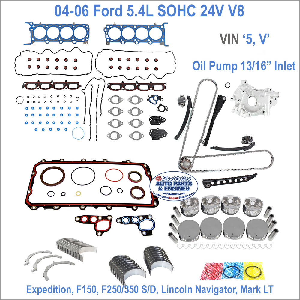 04-06 Ford 5.4 24V Engine Kit. 5, V, 13/16" OP Inlet