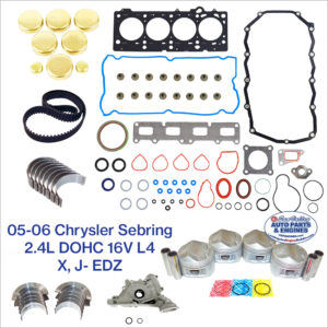 05-06 Chrysler Sebring 2.4L DOHC 16V L4 EDZ Engine Rebuild Kit VIN X, J