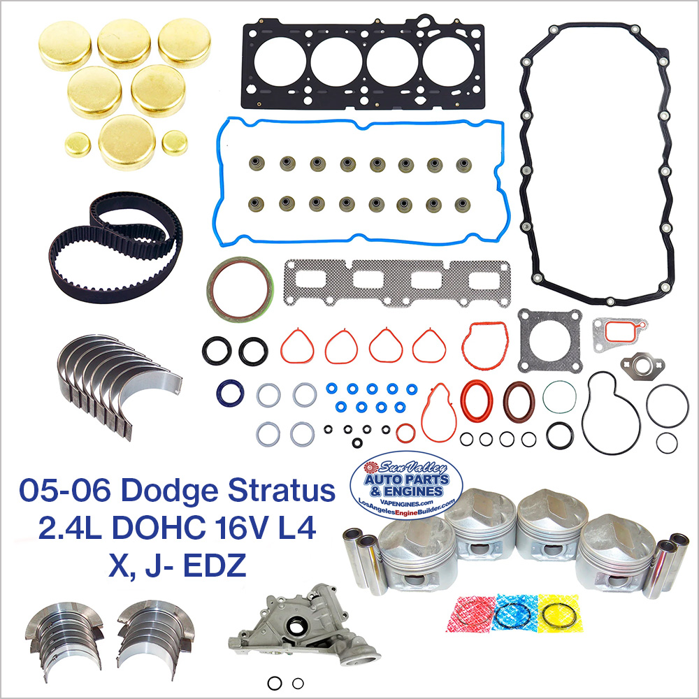 05-06 Dodge Stratus 2.4L DOHC 16V L4 EDZ Engine Rebuild Kit VIN X, J