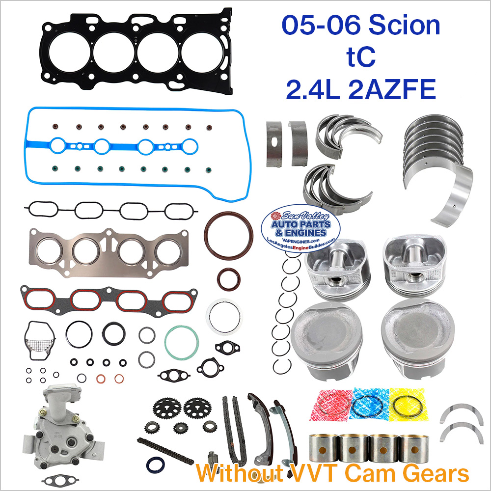 05-06 Scion tC 2.4L 2AZFE Engine Rebuild Kit