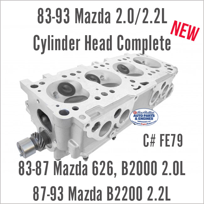 83-93 Mazda 626 B2000 B2200 2.0/2.2 New Cylinder Head w/Valves-Cam - Image 7