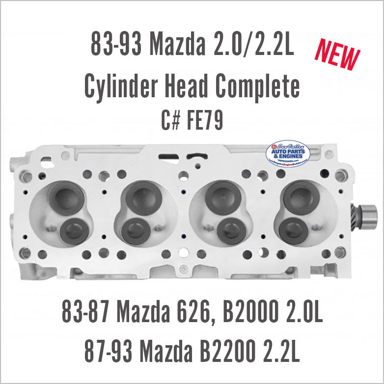 83-93 Mazda 2.0 2.2L SOHC 8V Loaded Cylinder Head. C# FE79. 626, B2000, B2200