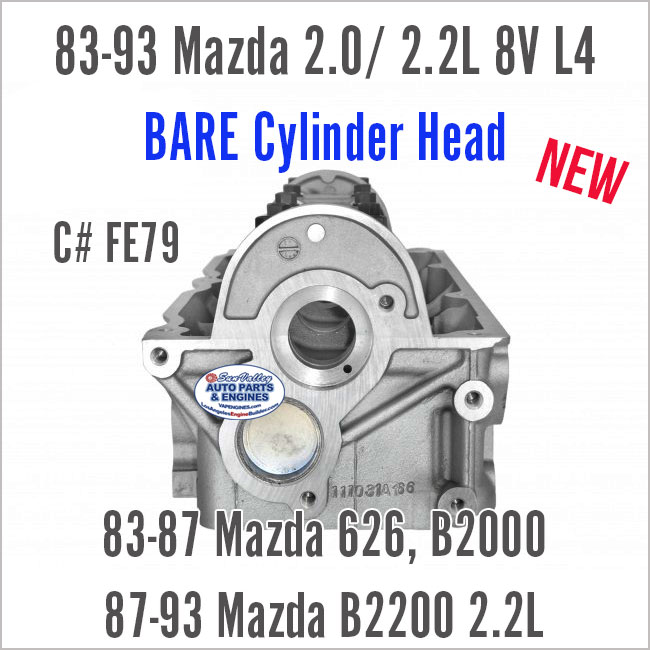 83-93 Mazda 2.0 2.2L SOHC 8V BARE Cylinder Head. C# FE79. 626, B2000, B2200. end 2