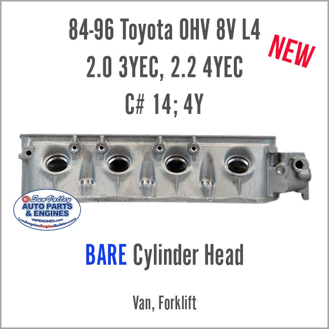 84-96 Toyota Van Forklift 2.0 3Y 2.2 4Y BARE New Cylinder Head - Image 4