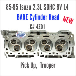 85-95 Isuzu 2.3L SOHC 8V L4 BARE New Cylinder Head. 4ZD1, Pickup, Trooper. face