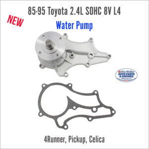 85-95 Toyota 2.4L 8V SOHC L4 New Water Pump. 22R, 22RE, 22REC, 22RTEC.