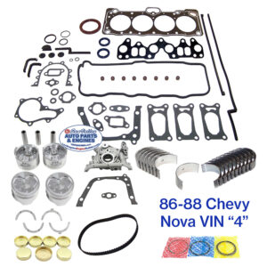 86-88 Chevy Nova 1.6L Engine Rebuild Kit, VIN 4