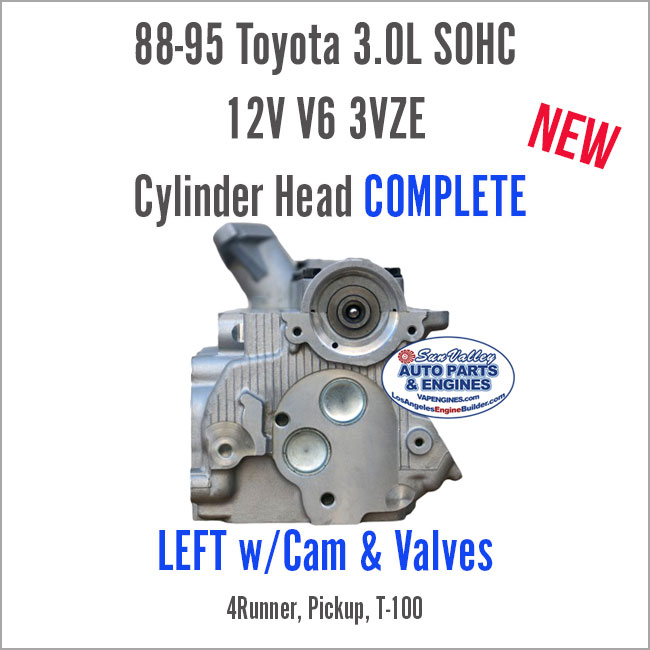 88-95 Toyota 3.0L SOHC 12V V6 LEFT 3VZE New Cylinder Head Complete w/Cam and Valves. End 2