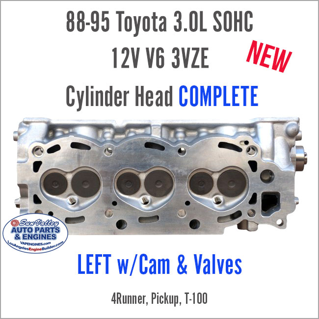 88-95 Toyota 3.0L SOHC 12V V6 LEFT 3VZE New Cylinder Head Complete w/Cam and Valves.