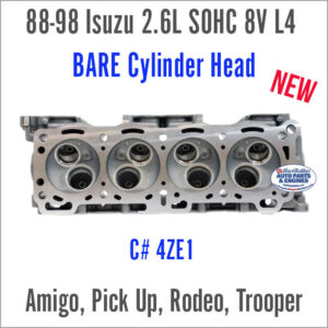 88-98 Isuzu 2.6L SOHC 8V BARE New Cylinder Head. 4ZE1, Pickup, Trooper, Amigo, Trooper II