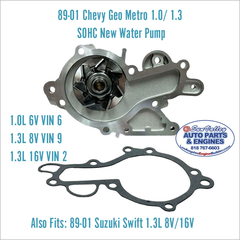 89-01 Chevy Geo Metro 1.0 1.3 Water Pump