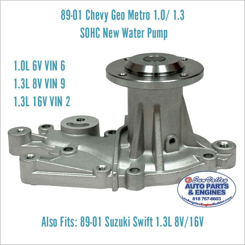 89-01 Chevy Geo Metro 1.0 1.3 Water Pump