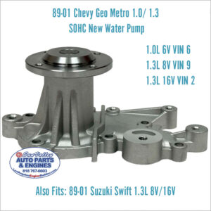 89-01 Chevy Geo Metro 1.0 1.3 Water Pump