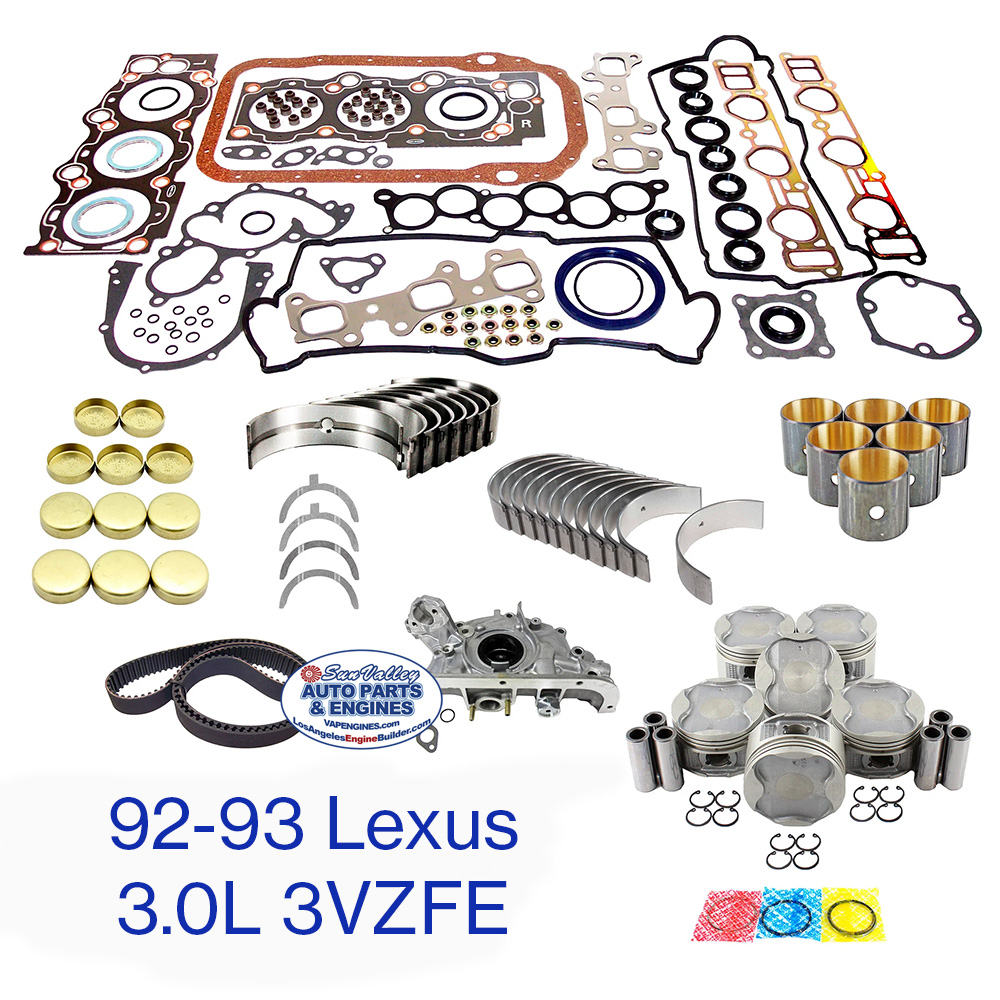 92-93 Lexus ES300 3.0L 24V V6 3VZFE Engine Rebuild Kit