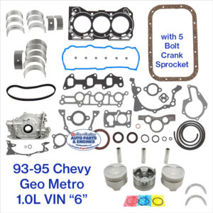 93-95 Chevy Geo Metro 1.0L Engine Rebuild Kit. VIN 6