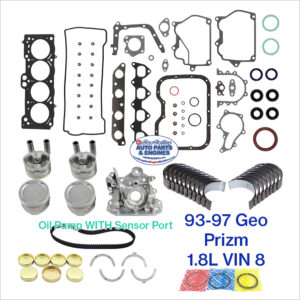 93-97 Geo Prizm 1.8L Engine Rebuild Kit- VIN 8. OP W/Sensor port