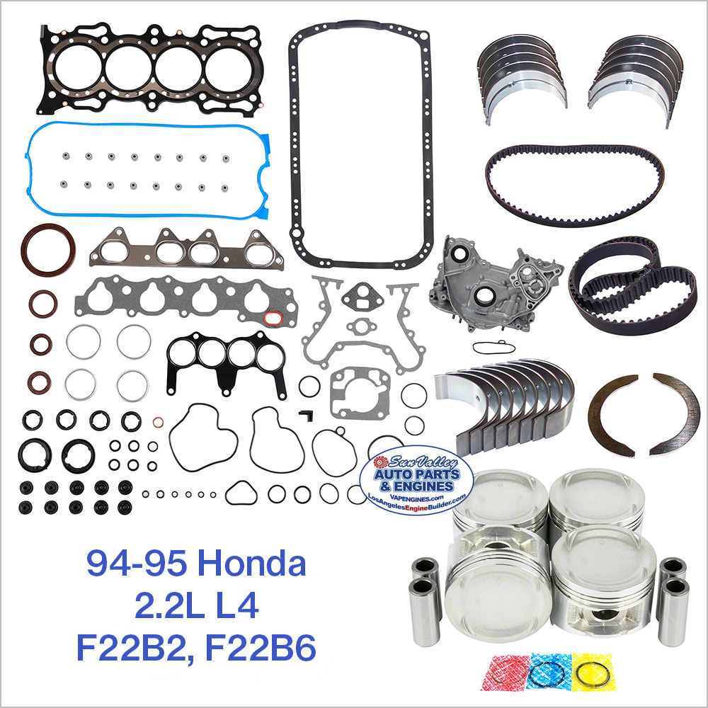 94-95 Honda Accord Odyssey 2.2 SOHC 16V L4 Engine Rebuild Kit. F22B2/ F22B6. DX, LX, SE, EX.