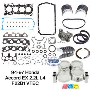 94-97 Honda Accord EX 2.2 SOHC 16V L4 Engine Rebuild Kit. F22B1 VTEC