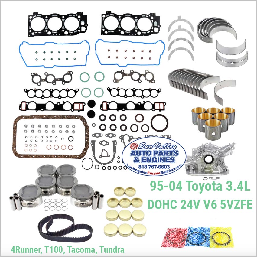 95-04 Toyota Trucks 3.4L 24V 5VZ Master Engine Rebuild Kit