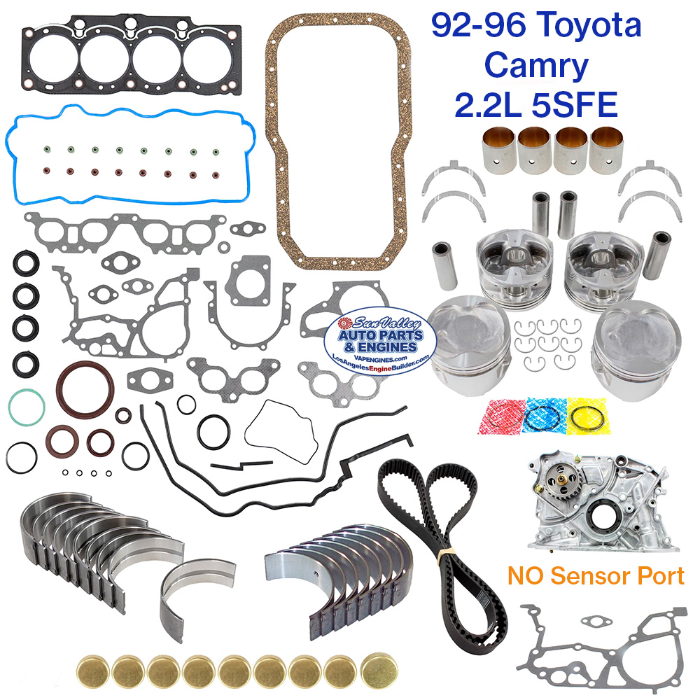 92-96 Toyota Camry 2.2L 5SFE Engine Rebuild Kit- No Sensor port Oil pump