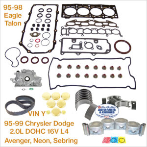 95-99 Avenger Neon Sebring 2.0L DOHC 16V L4 Engine Rebuild Kit. 95-98 Eagle Talon. VIN Y