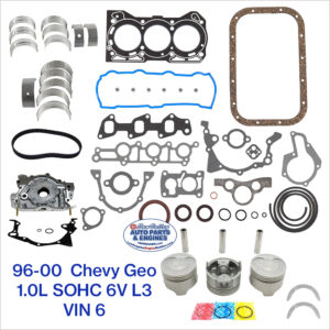 96-00 Chevy Geo Metro 1.0L Engine Rebuild Kit, VIN 6