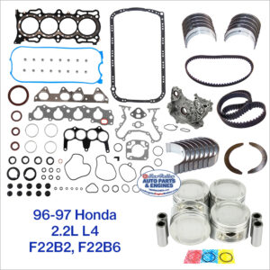 96-97 Honda Accord Odyssey 2.2 SOHC 16V L4 Engine Rebuild Kit. F22B2/ F22B6. DX, LX, SE, EX.