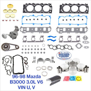 96-98 Mazda B3000 3.0L V6 Engine Rebuild Kit, VIN "U, V"