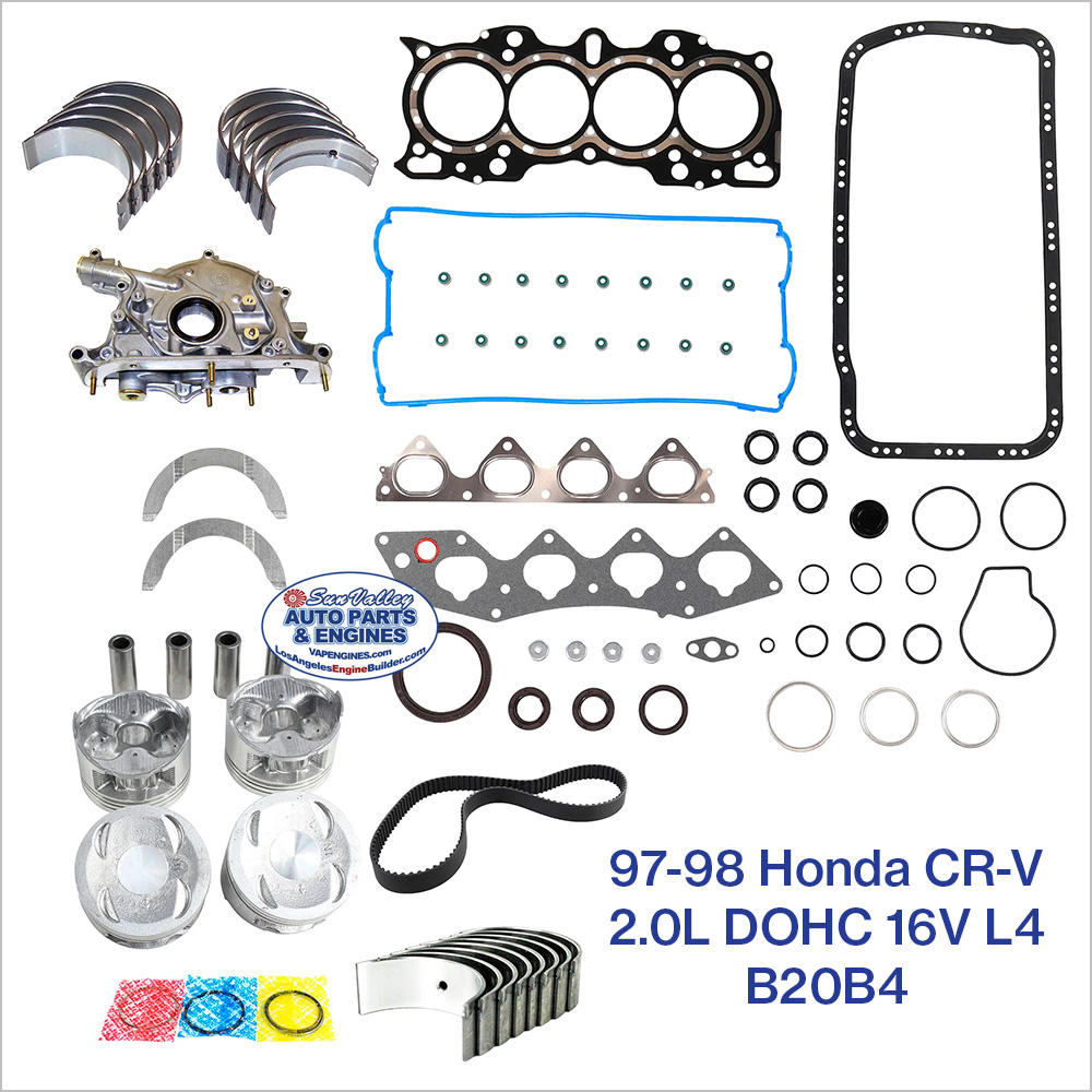 97-98 Honda CR-V 2.0L DOHC L4 B20B4 Engine Rebuild Kit