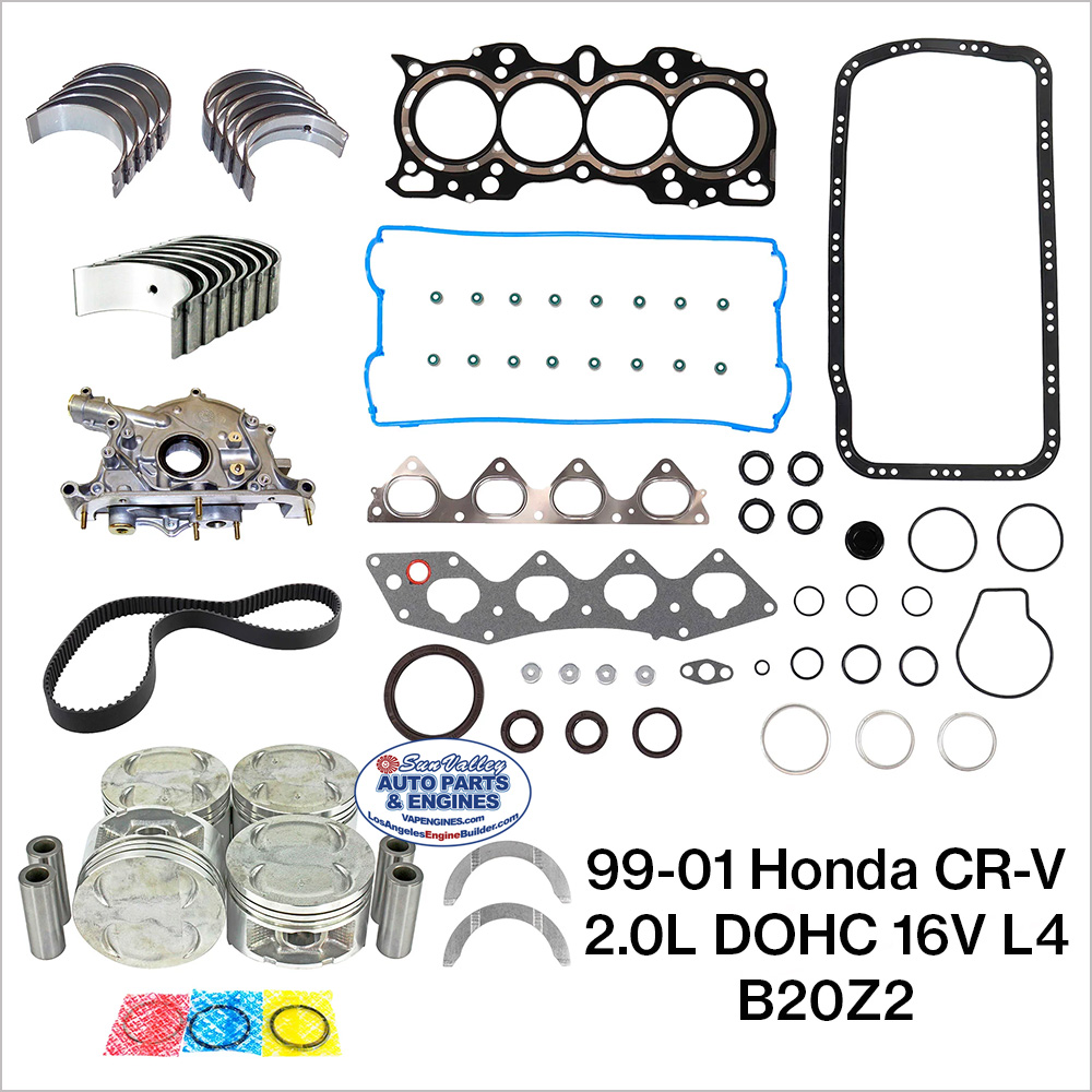 99-01 Honda CR-V 2.0L DOHC L4 B20Z2 Engine Rebuild Kit