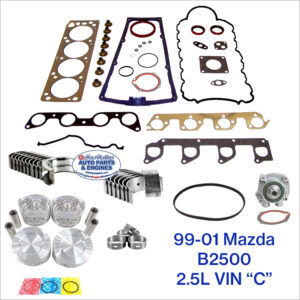 99-01 Mazda B2500 2.5L Engine Rebuild Kit. Vin C