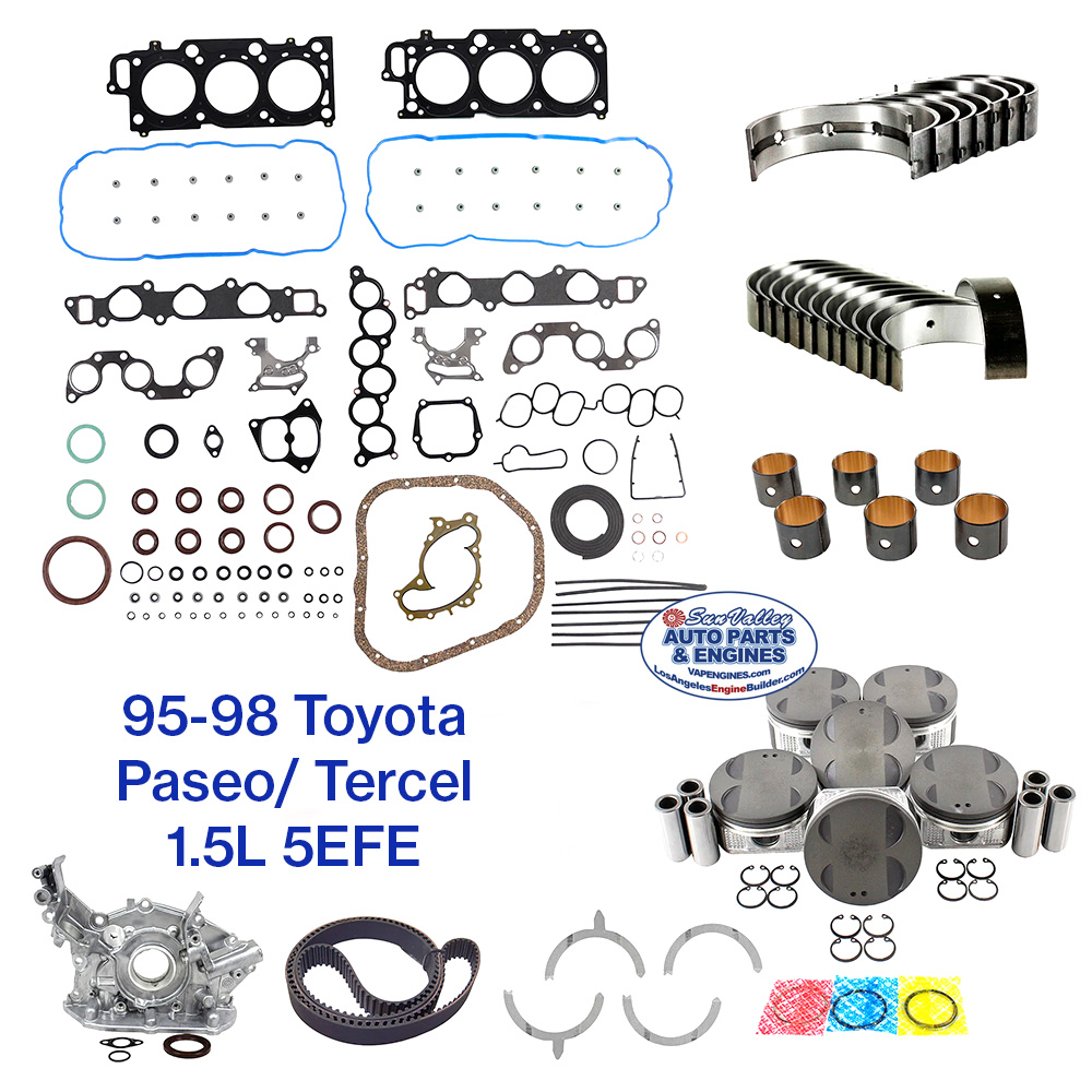 95-98 Toyota 1.5L 5EFE Engine Rebuild Kit